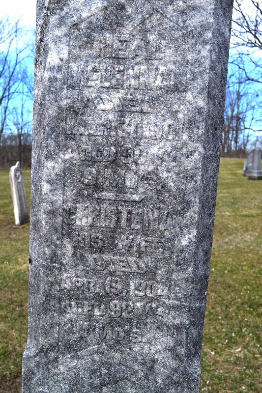 Photo of headstones/Neal McLennan d 1901 hdstn Florence cem ON